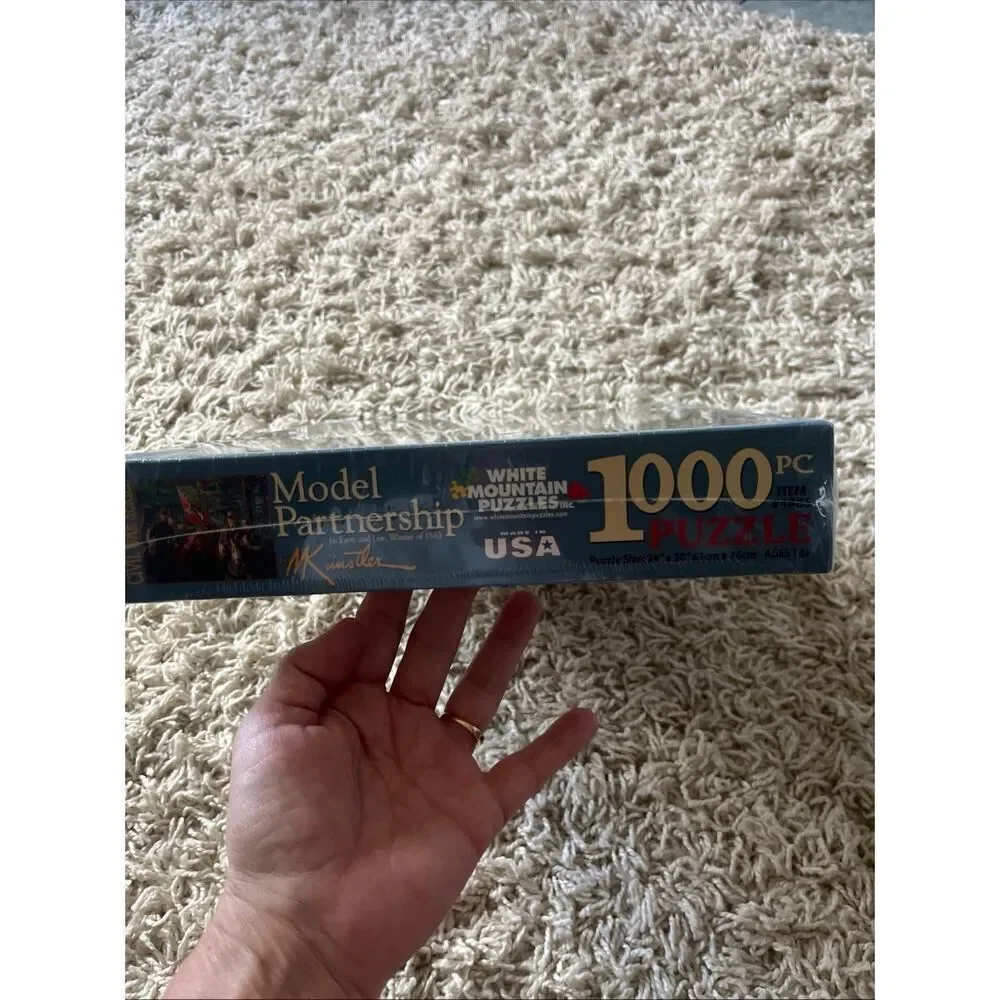 White mountain Model Partnership 1000 piece puzzle, Mort Kunstler art, New Seale